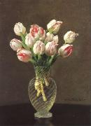 Otto Scholderer Tulpen in hohem Glas Spain oil painting artist